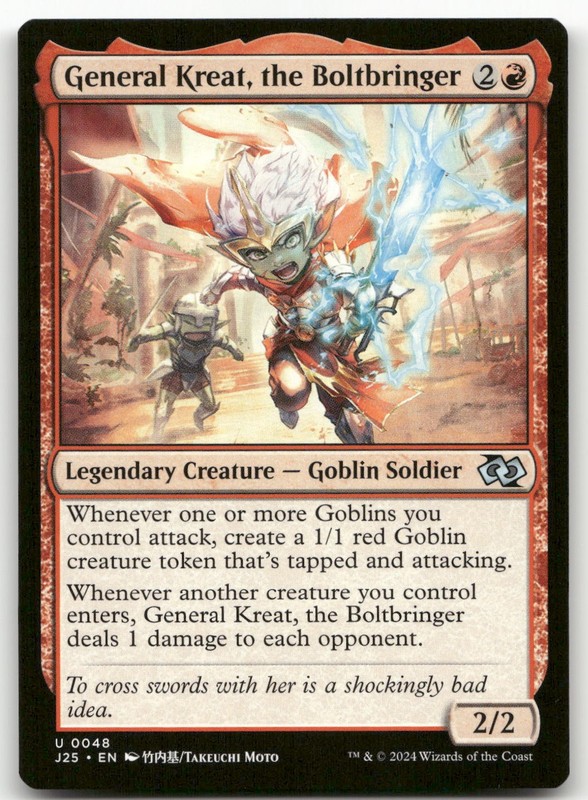 General Kreat, the Boltbringer (Anime) #48 NM Foundations Jumpstart Magic MTG
