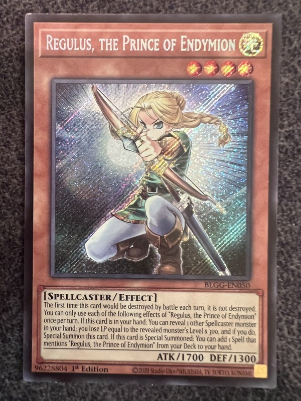 Yugioh Regulus, the Prince of Endymion BLGG-EN050 Secret Rare 1st Edition NM