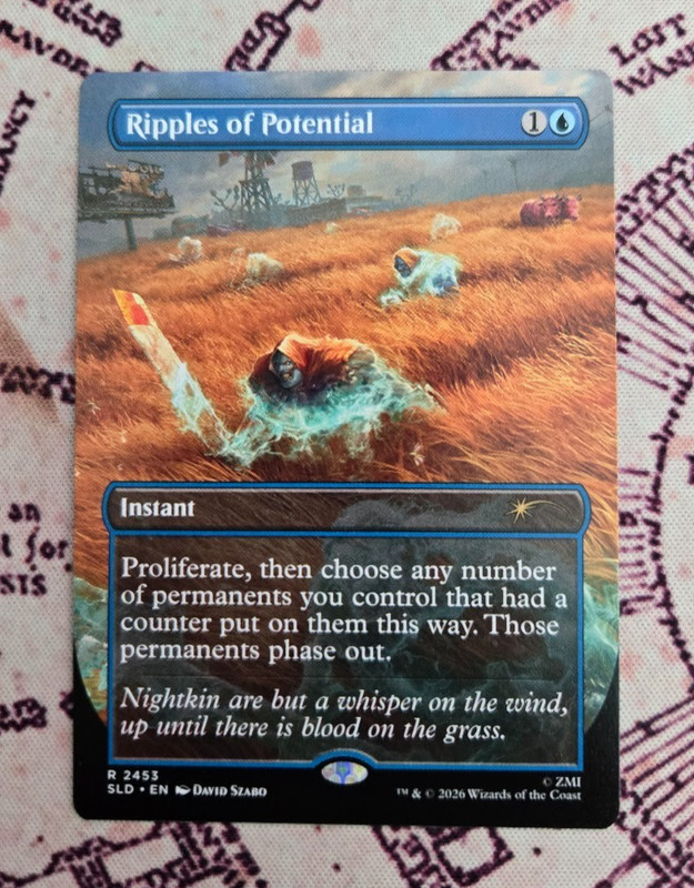 MTG Ripples of Potential Borderless Fallout Secret Lair NM