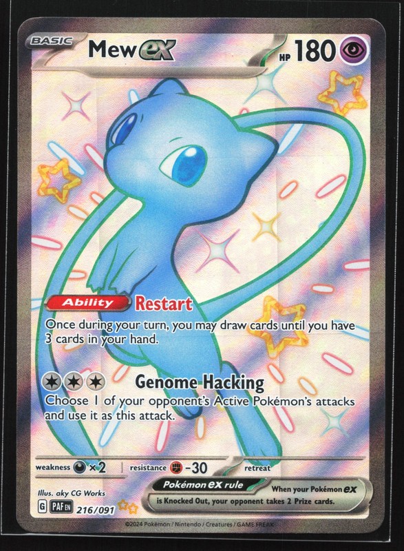Mew ex 216/091 SV: Paldean Fates Shiny Holo Rare Pokemon Card