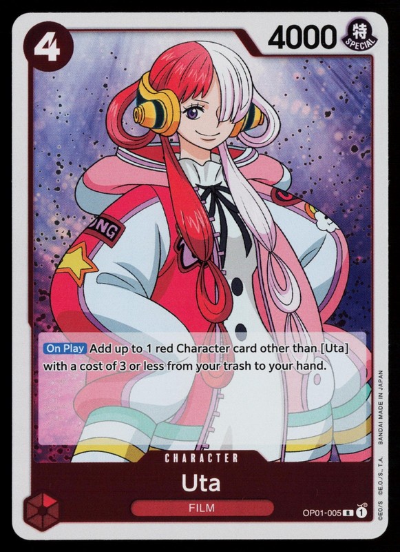 Uta OP01-005 Rare Romance Dawn One Piece Near Mint