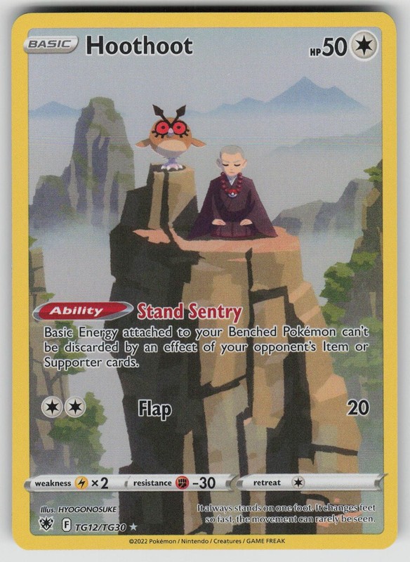 Hoothoot TG12/TG30 Holo Astral Radiance Trainer Gallery Pokemon NM