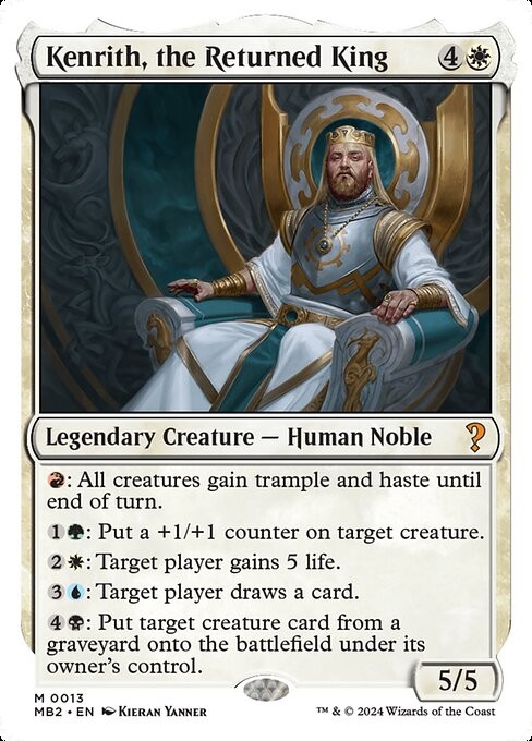 Kenrith, the Returned King NonFoil Mystery Booster 2 13 NM MTG