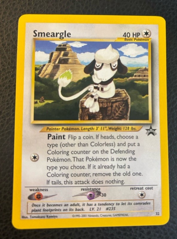 2001 Pokémon Black Star ⭐️ Smeargle Promo #32 Pokémon League Near 🔥 Mint 🔥 gallery