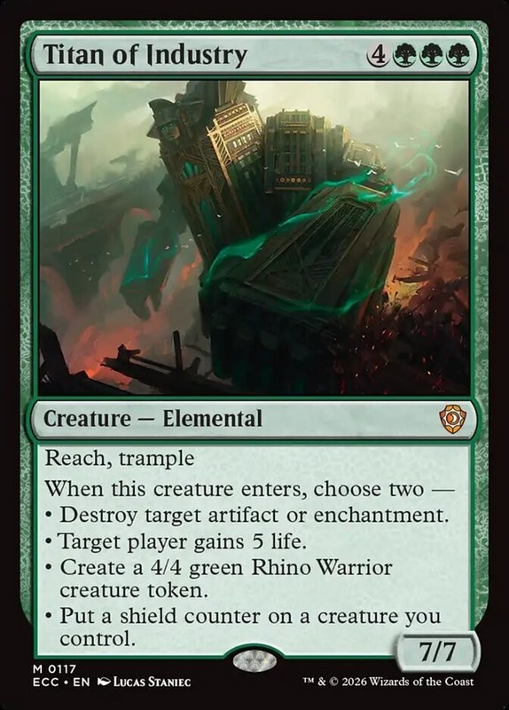 Titan of Industry – 117 – NM – Commander: Lorwyn Eclipsed – MTG