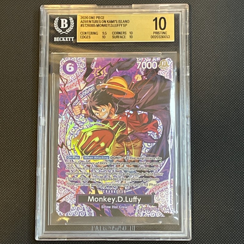 Bandai OP15 Monkey D. Luffy ST26-005 SP Parallel Foil BGS 10 Pristine 2026