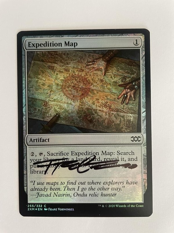 MTG ARTIST PROOF FOIL DOUBLE MASTERS EXPEDITION MAP NM SIGNED BY FRANZ VOHWINKEL