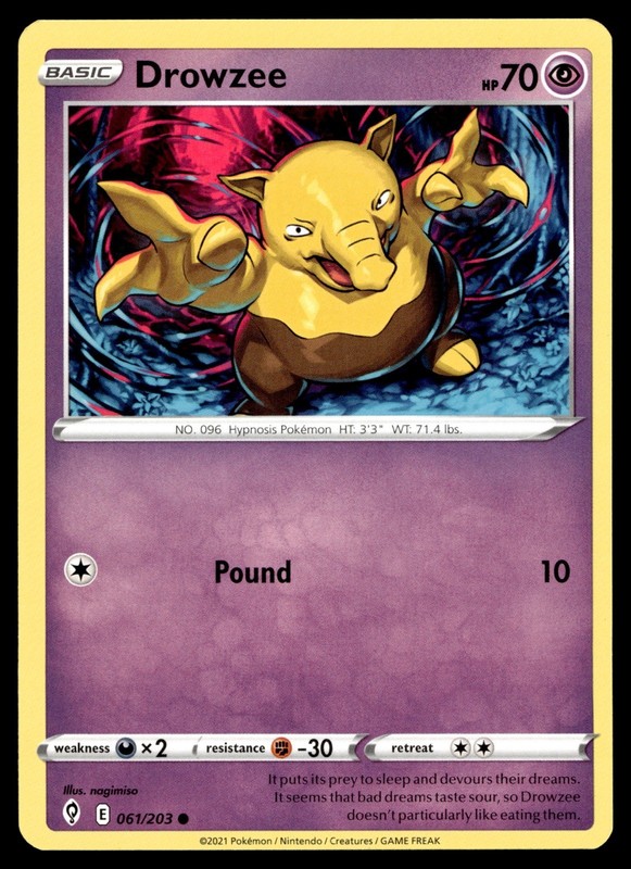 Drowzee 061/203 SWSH07: Evolving Skies SWSH07 Shin Nagasawa