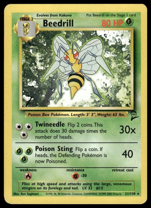 Pokemon WOTC Base Set 2 #21-130 Non Holo MP & HP Pick Your Card