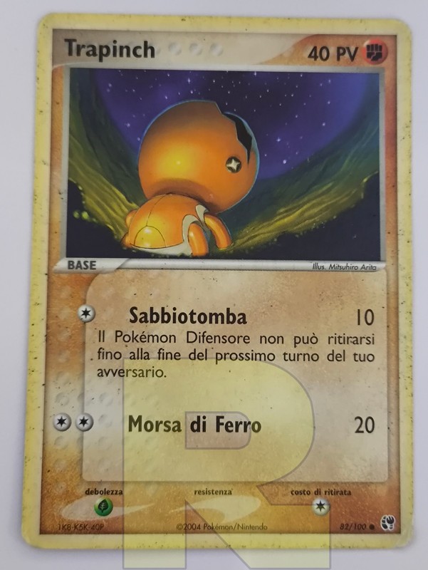 Trapinch ® EX Sandstorm 82/100 ® Common ® Pokemon ® Italian ® Poor