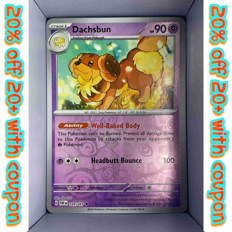 Dachsbun 039/091 Paldean Fates English 2024 Reverse Holo
