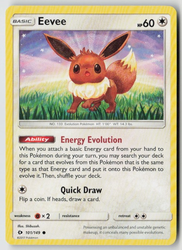 Eevee 101/149 – SM Base Set – PTCG – LP