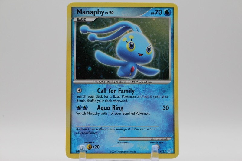 Manaphy 4/12 DP Trainer Kit: Manaphy & Lucario Holo 2007 swirl