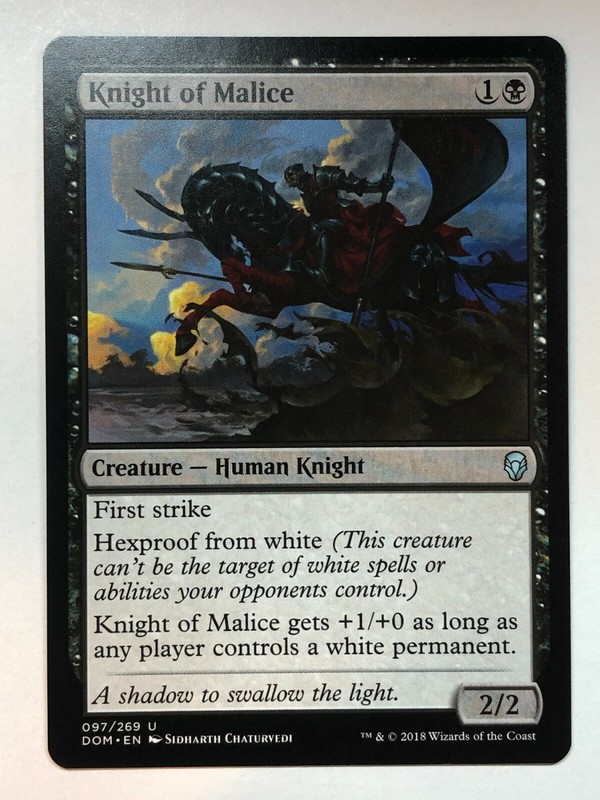 MTG Knight of Malice Dominaria 97/269 Regular Uncommon