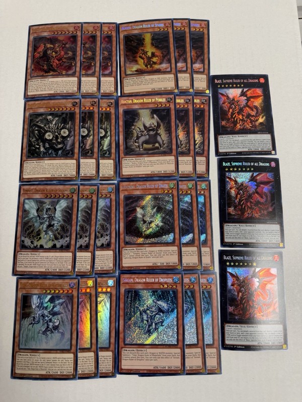 YUGIOH: Dragon Ruler Deck Core Set 27-card BLMM Redox Tidal Blaster Tempest