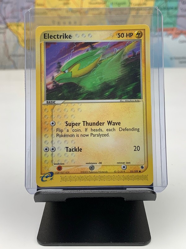 SHIPS SAME DAY Pokemon e-Reader Card NM Electrike 53/109 Basic Lightning Type