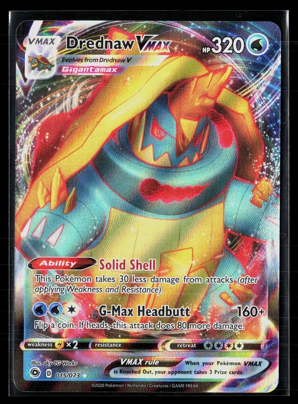 Drednaw VMAX 015/073 Ultra Rare Holo Champion’s Path Pokemon NM