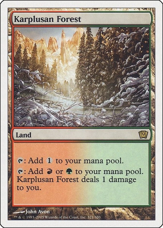 Karplusan Forest (321) Ninth Edition 9ED MTG Magic MP Moderately Played