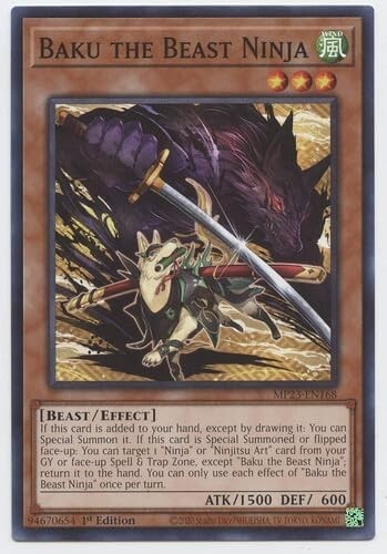 Yu-Gi-Oh! – Baku The Beast Ninja – MP23-EN168 – Common – 1st Edition