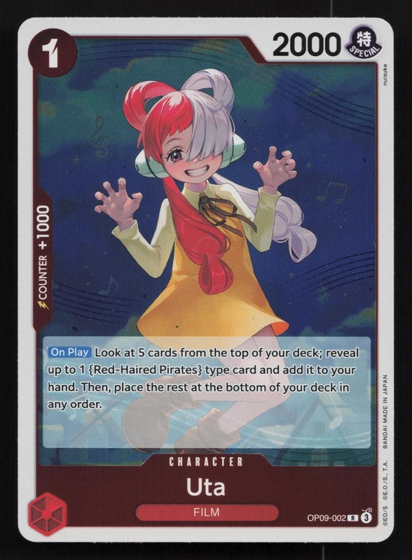 Uta (Reprint) OP09-002 Foil Premium Booster -The Best- Vol. 2 One Piece Card