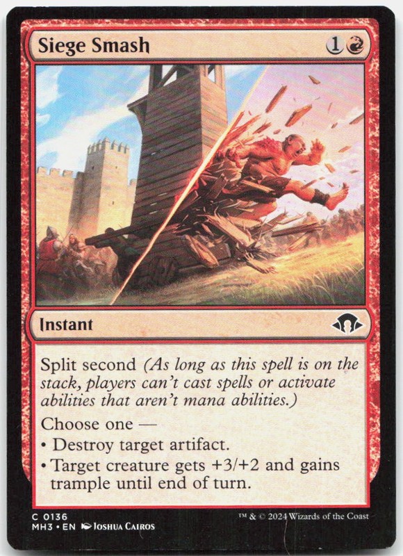 Siege Smash C Modern Horizons 3 136 NM Joshua Cairos