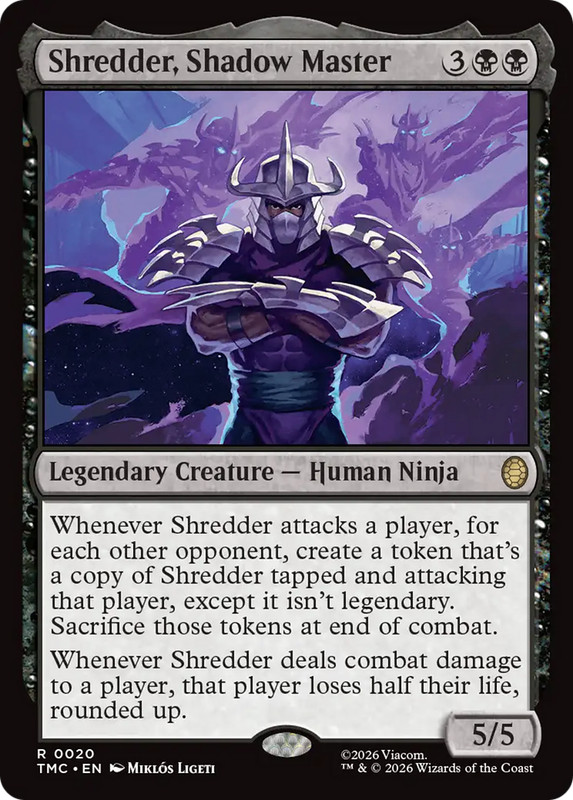 Shredder, Shadow Master TMC Ninja Turtles 20 Magic: The Gathering NM