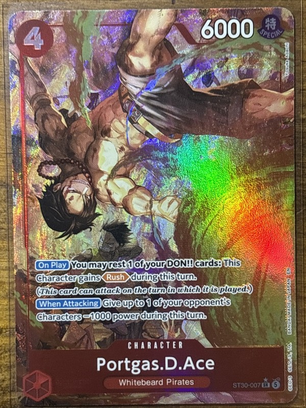 Portgas.D.Ace ST30-007 Parallel SR* Luffy & Ace Starter Deck EX, One Piece TCG