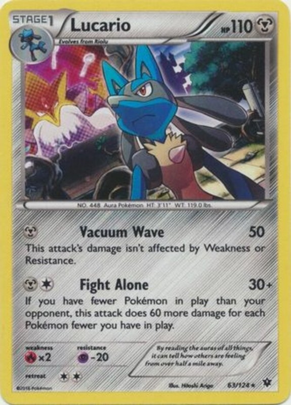 Lucario – 63/124 – Cosmo Holo – Lightly Played