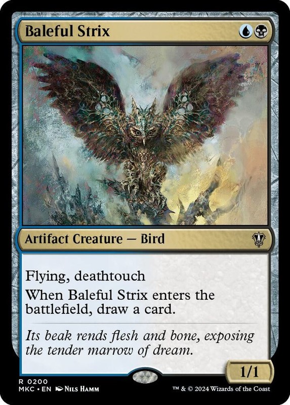 1x Baleful Strix – Commander: Murders at Karlov Manor – NM – MTG