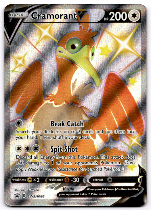 Cramorant V SWSH086 SWSH: Sword & Shield Promo Cards Holo NM