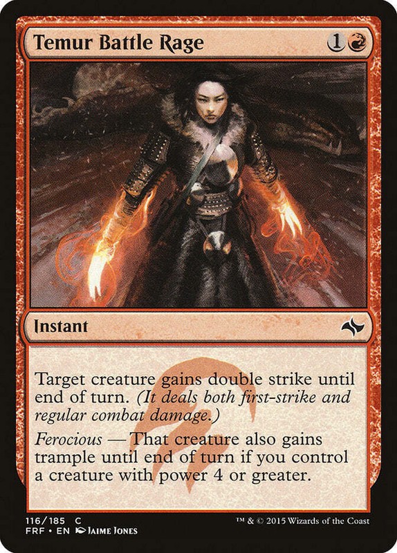 4x Temur Battle Rage [Fate Reforged] Magic MTG The Gathering 4 Playset LP POD