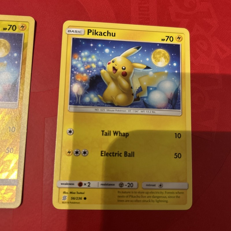 Pikachu 56/236 Sm-Unified Minds Reverse Holo Near Mint Pokemon TCG Card 2018 gallery