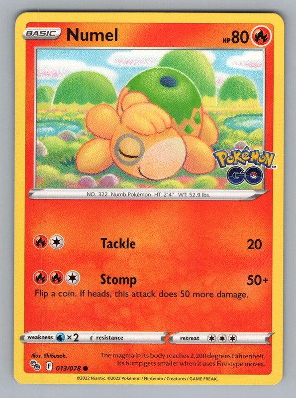 NUMEL 013 C POKEMON NM PGO SHIBUZOH.!#