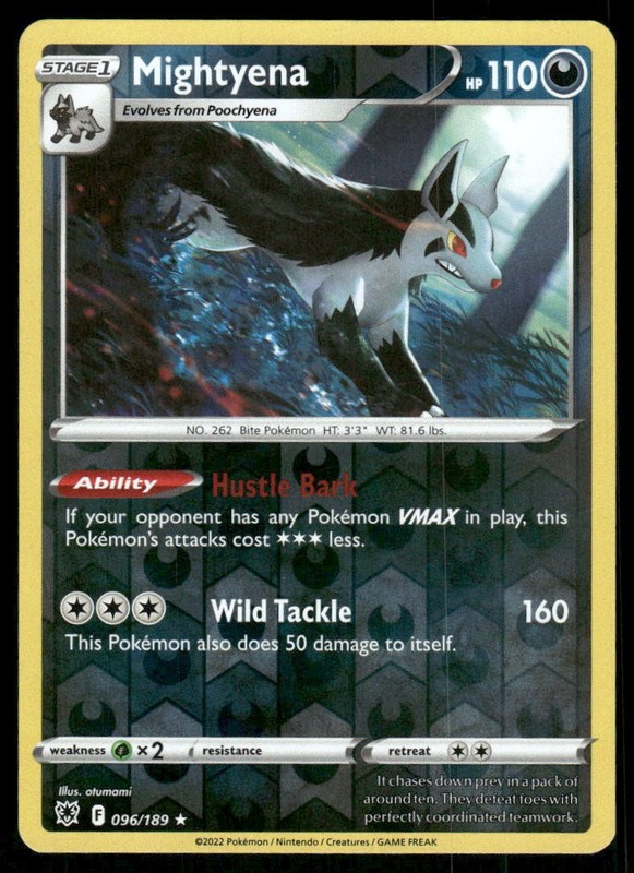 Mightyena 096/189 Rare Astral Radiance Pokemon Reverse Holo Near Mint