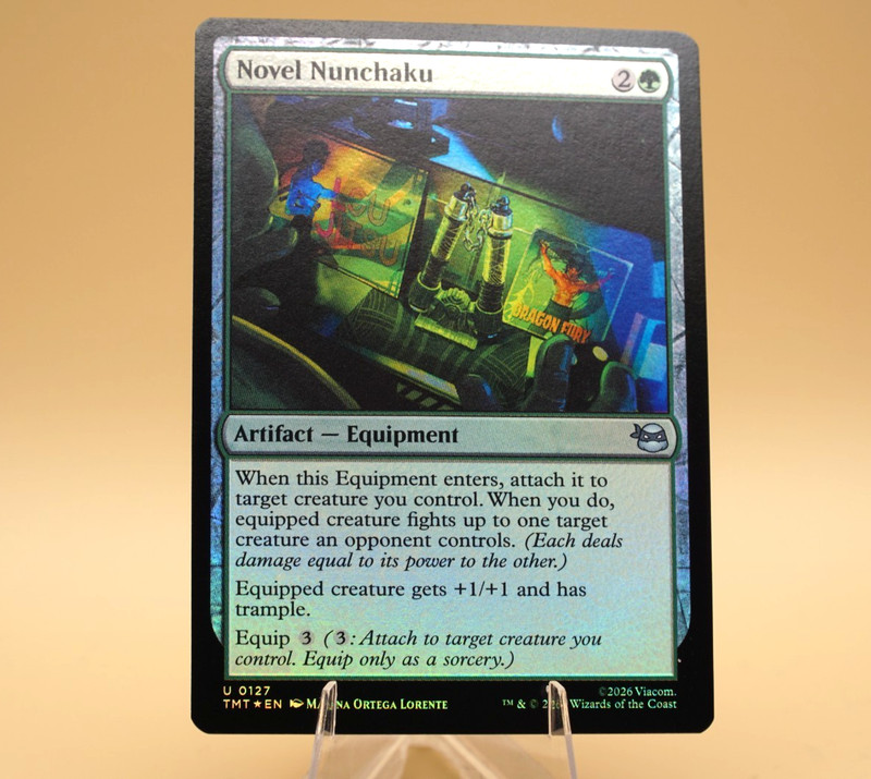 Novel Nunchaku | 127 | Uncommon | Foil | TMNT | MTG | Store Promo Eligible