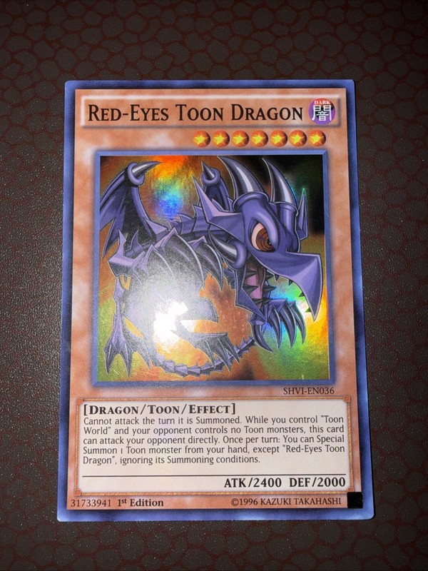 Yu-Gi-Oh! Red-Eyes Toon Dragon – SHVI-EN036 – Super Rare – 1st Edition NM!
