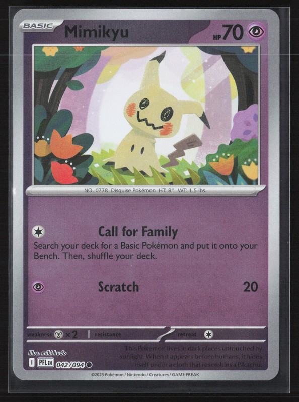 Pokémon TCG Prismatic Evolutions Mimikyu PFL 042/094