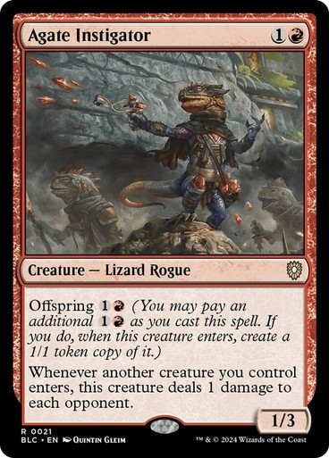 NM Agate Instigator, MTG, Bloomburrow Commander, Magic the Gathering, 21