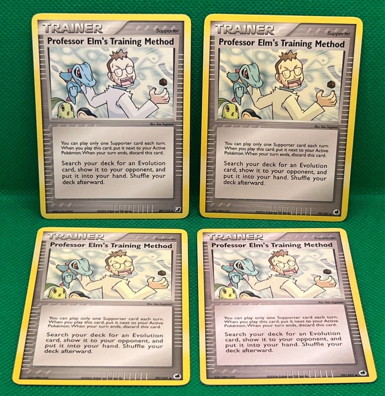 Pokémon Tcg Professor Elm’s Training Method 89/115 EX Unseen Forces Non Holo x4