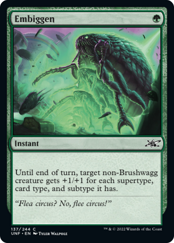 EMBIGGEN x4 mtg NM-M Unfinity 4 Common