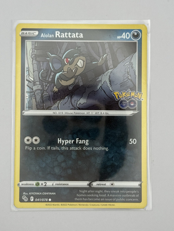 The Pokémon Company Alolan Rattata 041/078 Pokémon GO Regular Common HP40 EN
