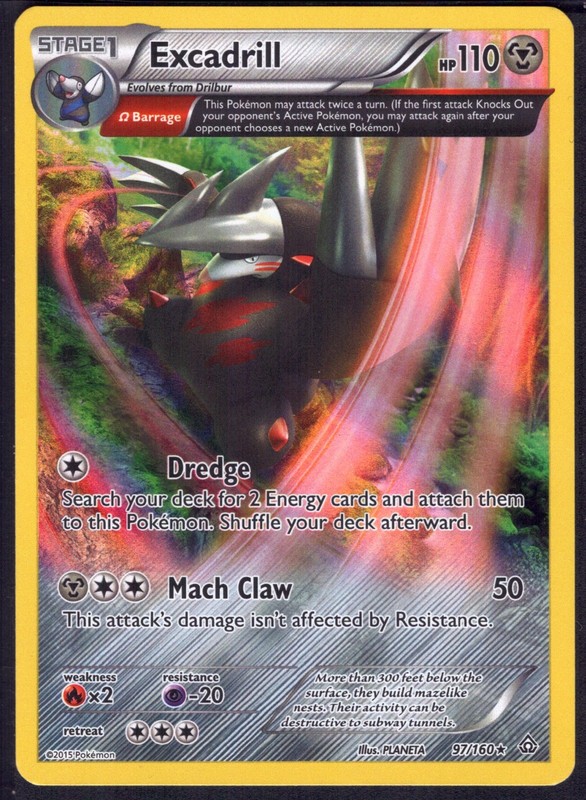 Excadrill (Omega) 97/160 Holo Rare XY – Primal Clash LP