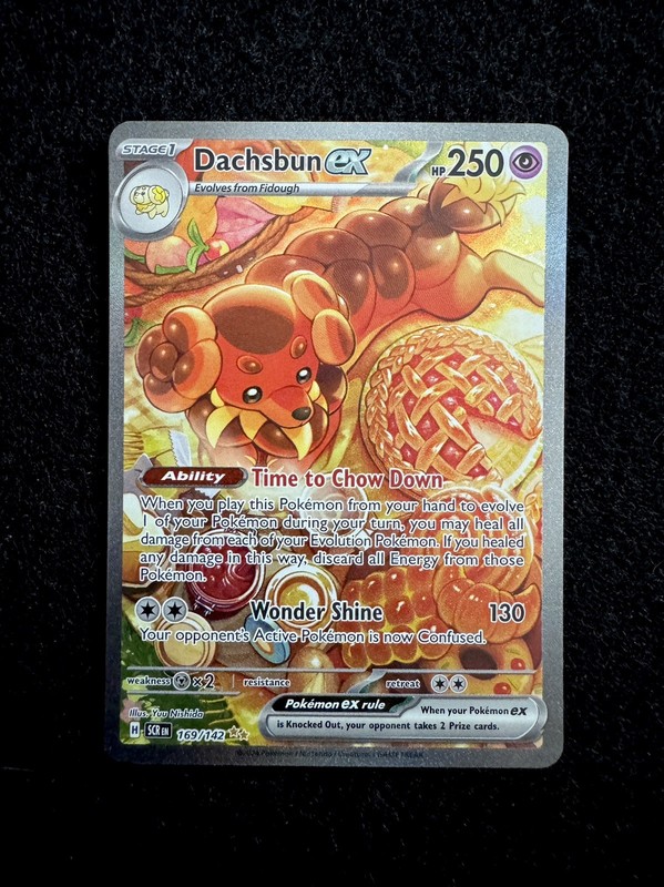 ☘️ Dachsbun ex 169/142 Sv07: Stellar Crown Holo CLEAN! Pack Fresh ☘️