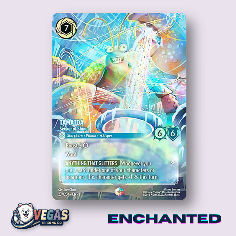 Tamatoa Seeker of Shine 237/204 Enchanted Winterspell Moana NM Disney Lorcana