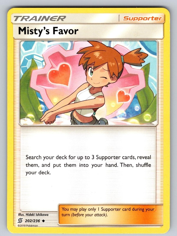 Misty’s Favor 202/236 Uncommon Unified Minds Pokemon NM – LP