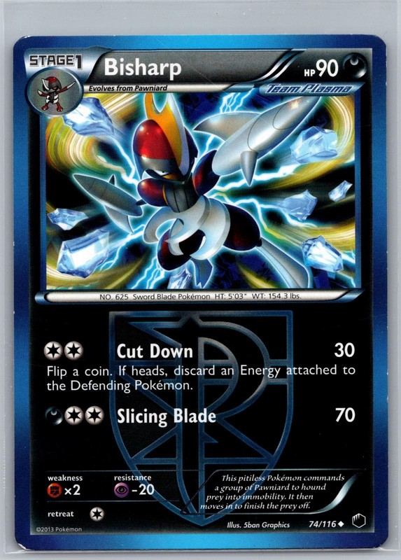 Bisharp 74/116 UC Plasma Freeze MP Pokemon