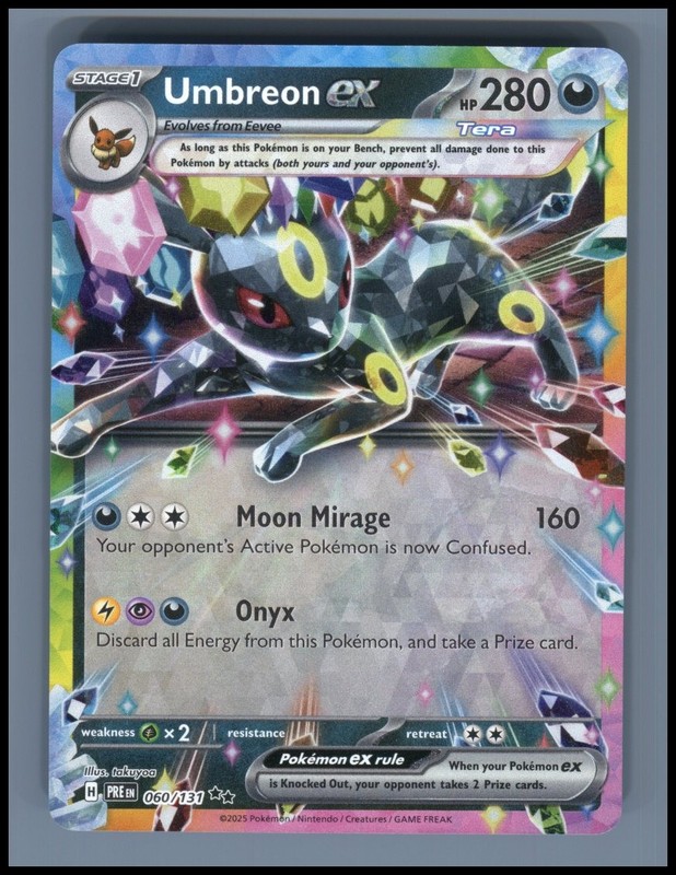Umbreon ex 060/131 Holo Double Rare Prismatic Evolutions Pokemon Holo Near Mint