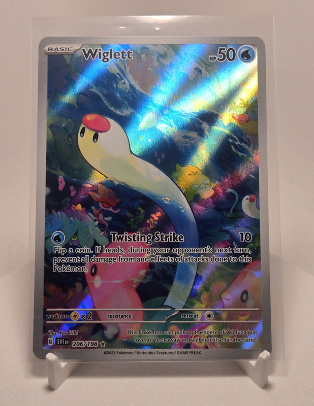 Pokemon Wiglett 206/198 SV01 Scarlet & Violet Base Set IR Full Art Holo ENG 50HP