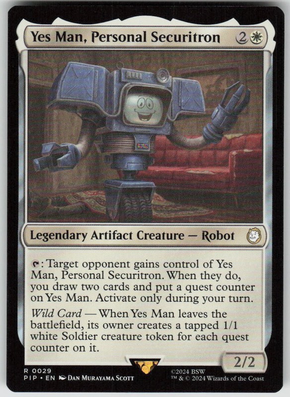 YES MAN, PERSONAL SECURITRON 29 RARE MAGIC: THE GATHERING LP