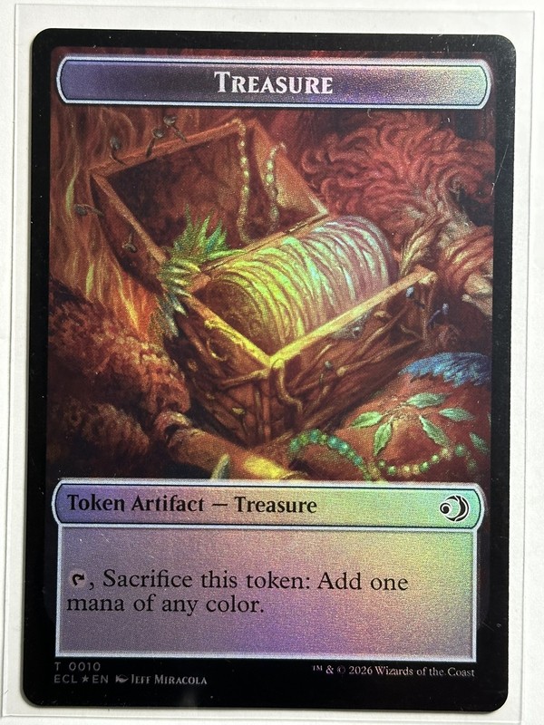 Kithkin // Treasure Double-Sided Token Lorwyn Eclipsed 7 // 10 Foil MTG Card NM gallery